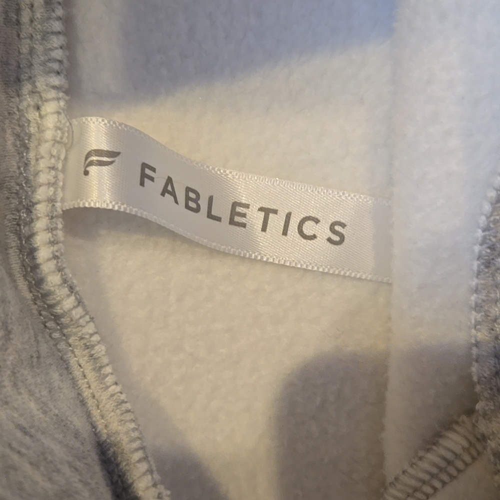Fabletics Light Heather Gray Mock Neck Sweatshirt - Picture 2 of 9